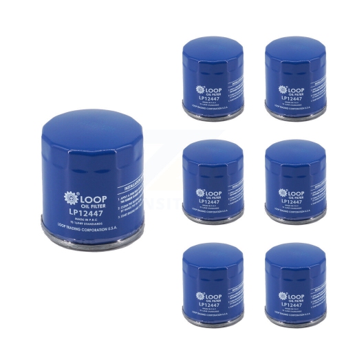 LOOP  Engine Oil Filter (7 Pack) for Chevrolet Gmc Silverado 1500 Sierra Cadillac Buick Encore Klo-100306