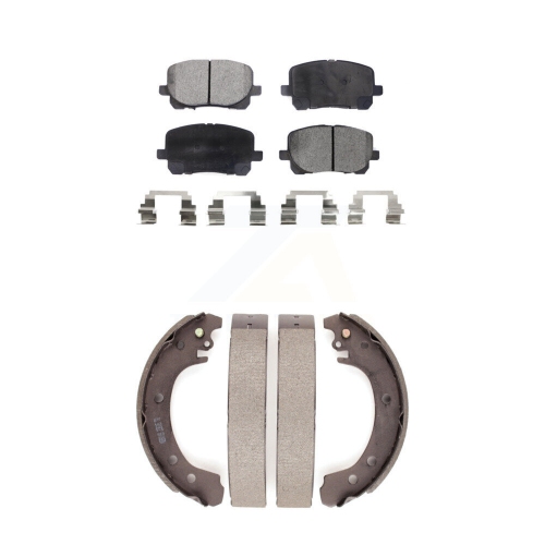 TRANSIT AUTO  Front Rear Ceramic Brake Pads And Drum Shoes Kit for Toyota Corolla Ktn-100202