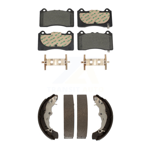TRANSIT AUTO  Front Rear Ceramic Brake Pads And Drum Shoes Kit for 2016-2018 Ford Focus Rs Ktn-100903