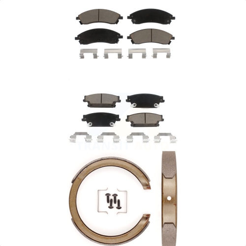 Jeu de plaquettes de frein en céramique et de patins de stationnement avant arrière pour la STS KCN-100137 de Cadillac