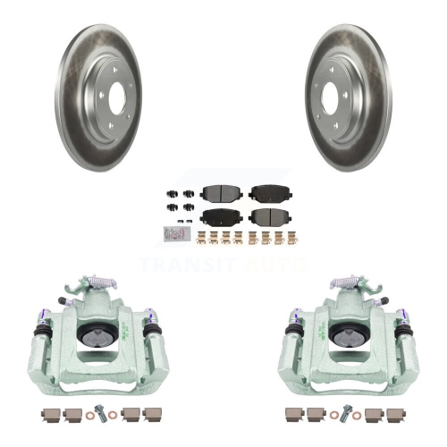 TRANSIT AUTO  Rear Disc Brake Caliper Coated Rotors And Semi-Metallic Pads Kit for Ram C/v Kcg-100690N
