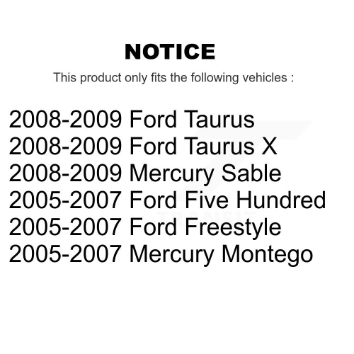 Front Tie Rod End Kit For Ford Five Hundred Freestyle Flex Taurus X Mercury Sable Montego KTR-101902