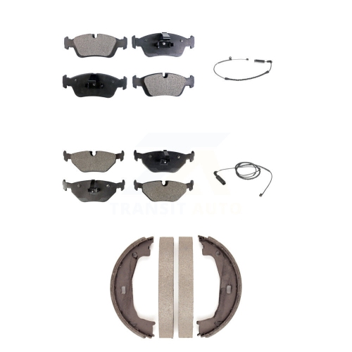TEC  Front Rear Ceramic Brake Pad And Wear Sensor Kit (5PC) for Bmw 325I 325Ci 320I 323Ci 323I Ktw-100738