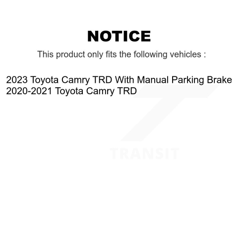 Plaquettes de frein à disque en céramique avant arrière pour Toyota Camry TRD KNN-100511