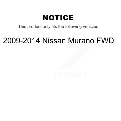 Amortisseur arrière et trousse de liaison TQ pour Nissan Murano KSS-107366 2009-2014 à traction avant