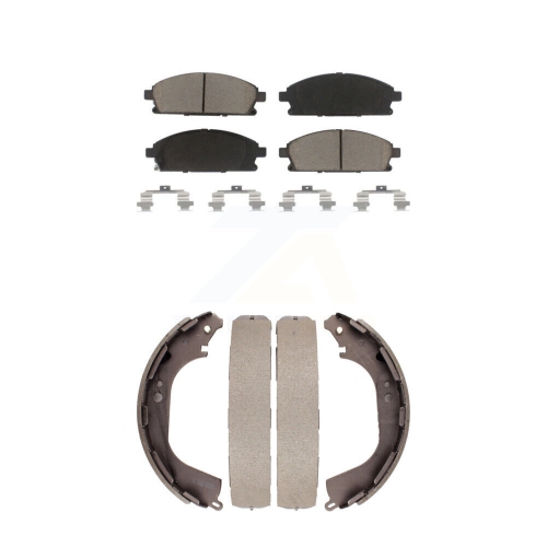 TRANSIT AUTO  Front Rear Ceramic Brake Pads And Drum Shoes Kit for Nissan Pathfinder Infiniti Qx4 Kcn-100458