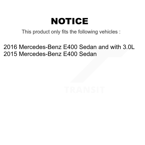 Front Rear Semi-Metallic Disc Brake Pads And Wear Sensors Kit For Mercedes-Benz E400 KSW-100170