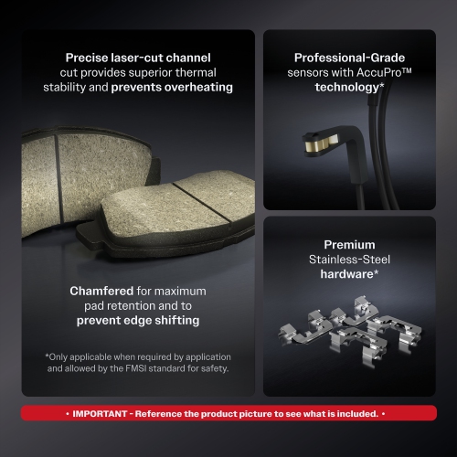 Front Rear Semi-Metallic Disc Brake Pads And Wear Sensors Kit For Mercedes-Benz E400 KSW-100170