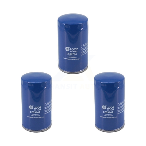 LOOP  Engine Oil Filter (3 Pack) for Ram Dodge 2500 3500 W250 D250 D350 W350 Ford F-700 Hino 45 Klo-100289