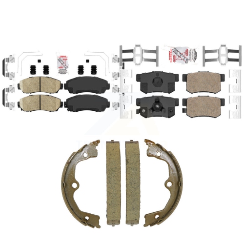 TRANSIT AUTO  Front Rear Ceramic Disc Brake Pads And Parking Shoes Kit for Honda Accord Knn-101510
