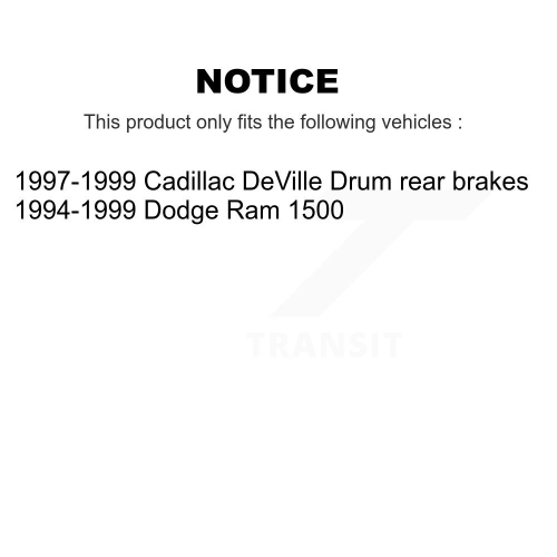 Front Rear Ceramic Brake Pads And Drum Shoes Kit For Dodge Ram 1500 Cadillac DeVille KTN-100055
