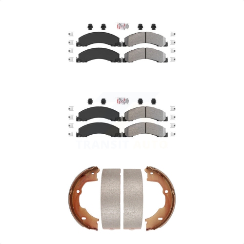 TRANSIT AUTO  Front Rear Semi-Metallic Disc Brake Pads Kit for Ram Dodge Sterling Truck 4500 5500 45 55 Knn-100515