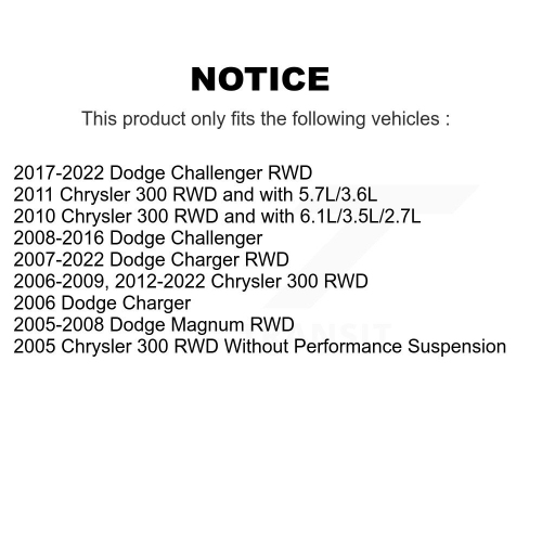 Front Suspension Stabilizer Bar Link Kit For Dodge Chrysler 300 Charger Challenger Magnum KTR-100903