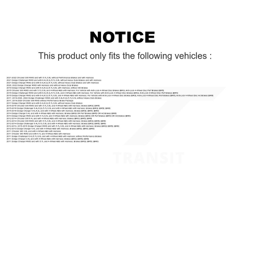 Rear Right ABS Wheel Speed Sensor SEN-2ABS2660 For Dodge Charger Chrysler 300 Challenger