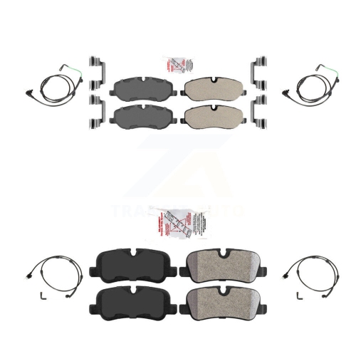 Plaquettes de frein à disque en céramique avant arrière et capteurs d'usure pour KNW-100383 2005 Land Rover LR3 4,4&nbsp;L