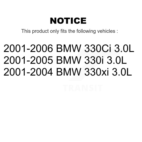 Front Rear Ceramic Disc Brake Pad And Wear Sensor Kit For BMW 330Ci 330i 330xi 3.0L KTW-100737