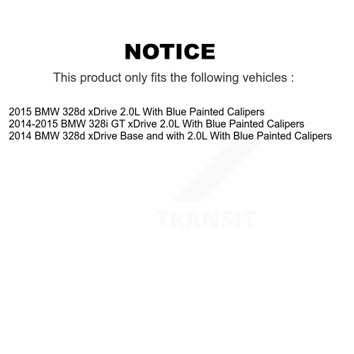 Front Rear Ceramic Disc Brake Pads And Wear Sensors Kit For BMW 328d xDrive 328i GT KNW-101179