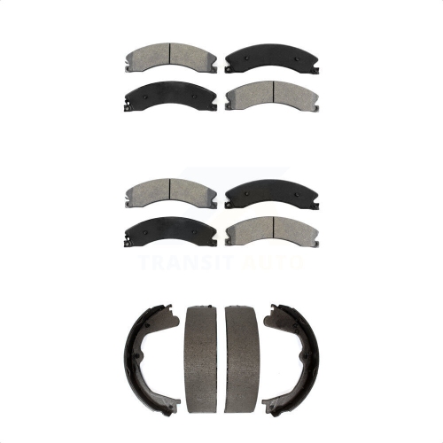 TRANSIT AUTO  Front Rear Semi-Metallic Brake Pads Parking Shoes Kit for Chevrolet Gmc Silverado 2500 HD Ksn-100744