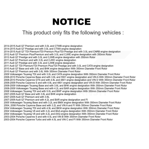 Front Rear Ceramic Disc Brake Pads And Wear Sensors Kit For Audi Q7 Porsche Cayenne KNW-101300