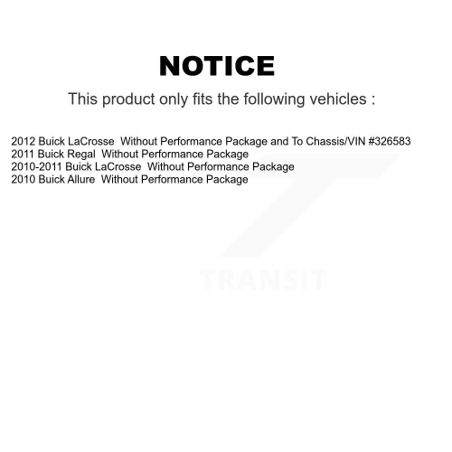 Front Suspension Control Arm Ball Joint Assembly Link Kit For Buick LaCrosse Regal Allure KTR-104302