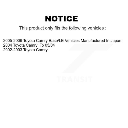 Ensemble de plaquettes de frein à disque en céramique avant arrière pour Toyota Camry KNN-100096