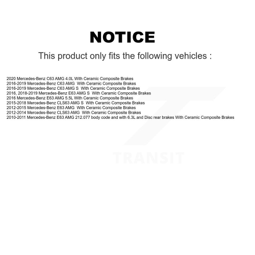 Front Ceramic Disc Brake Pads And Wear Sensors Kit For Mercedes-Benz C63 AMG S E63 CLS63 KTW-100084