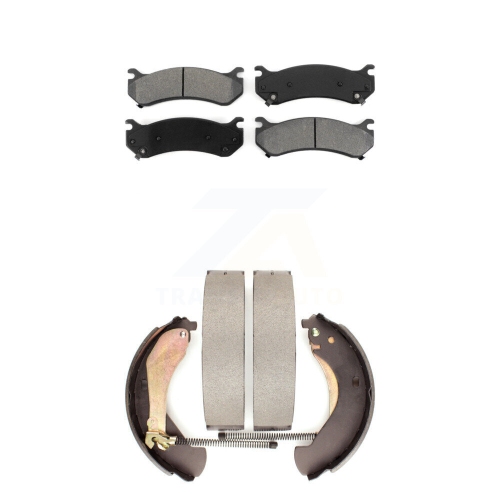 TRANSIT AUTO  Front Rear Semi-Metallic Brake Pads Drum Shoe Kit for Chevrolet Silverado 1500 Gmc Sierra Ksn-100189