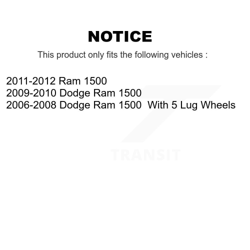 Paire d'embouts de biellette de direction extérieure avant pour Dodge Ram 1500 KTR-104631
