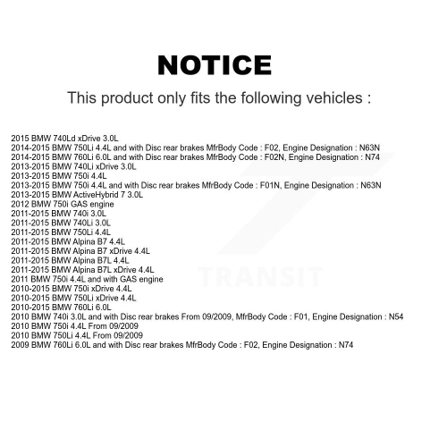 Rear Brake Pads Wear Sensor For BMW 750i xDrive 750Li Rolls-Royce Wraith 740Li 7 KSE-100319