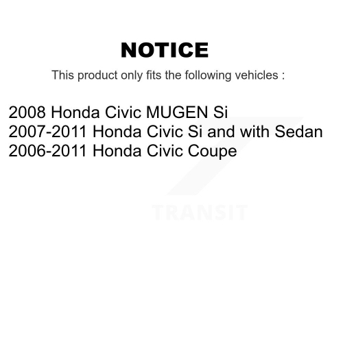 Ensemble amortisseur arrière et raccord de rotor pour Honda Civic KSS-107345