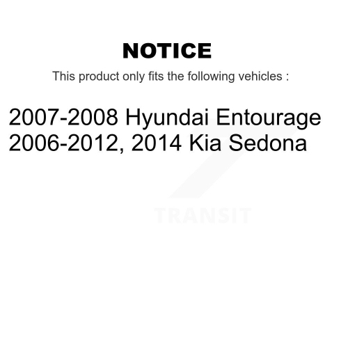 Ensemble de jambe de suspension avant droite et de montage pour Kia Sedona Hyundai Entourage KSH-100355