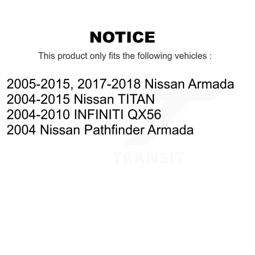 Ensemble de bras de suspension supérieur avant et joint à rotule inférieur pour Nissan TITAN Armada INFINITI QX80 QX56 KTR-104134