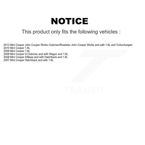 Plaquettes de frein arrière à disque en céramique et capteurs d'usure pour la MINI Cooper KNW-100860