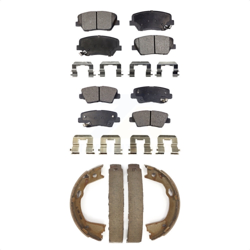 Ensemble plaquettes de frein en céramique et patins de stationnement avant arrière pour Hyundai Azera KTN-100814 2012-2017