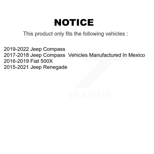 Front Suspension Sway Bar Link Pair For Jeep Compass Renegade Dodge Hornet Fiat 500X Alfa KTR-101672