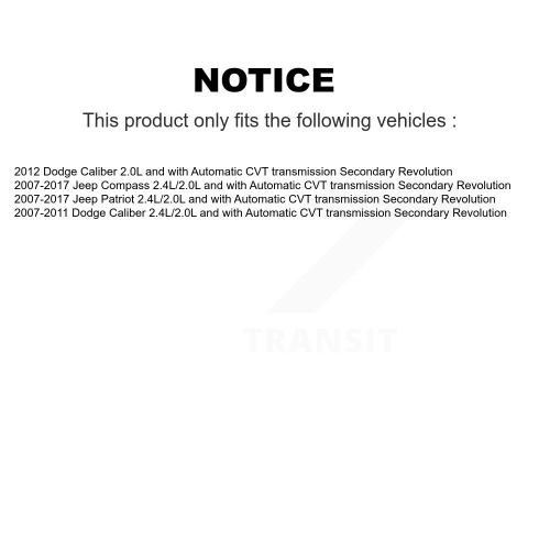 Vehicle Speed Sensor SEN-2VSS0140 For Jeep Patriot Compass Dodge Caliber Secondary Revolution