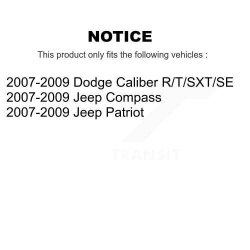 Rear Strut TOR Link Kit Mount For 2007-2009 Jeep Dodge Caliber Patriot Compass KSS-107609