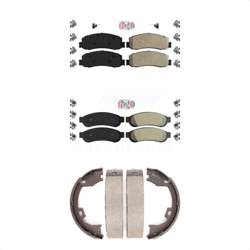 TRANSIT AUTO  Front Rear Semi-Metallic Disc Brake Pads Kit for Ford F-350 Super Duty F-250 Knn-101050