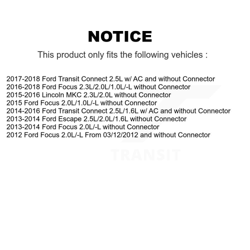 HVAC Blower Motor Resistor SEN-2BMR0590 For Ford Focus Escape Transit Connect Lincoln MKC