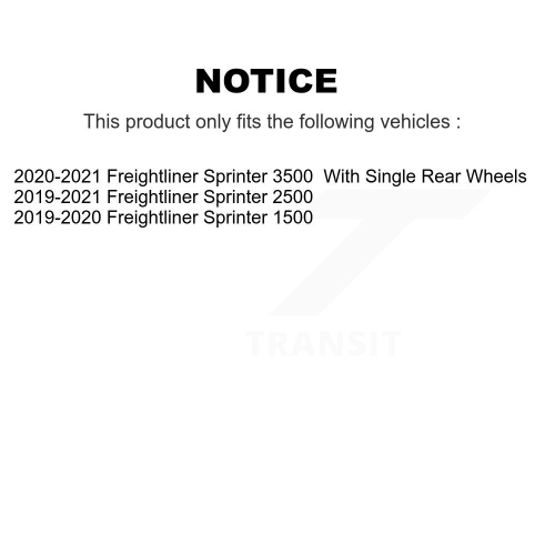 Rear Ceramic Brake Pad And Extra Wear Sensor Kit For Freightliner Sprinter 2500 3500 1500 KNW-101243