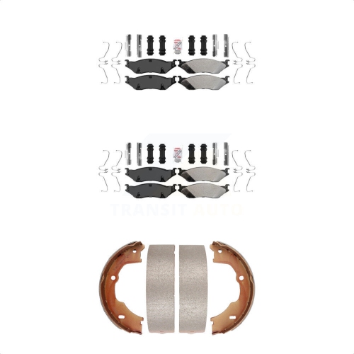 TRANSIT AUTO  Front Rear Semi-Metallic Disc Brake Pads Kit for Ford F-450 Super Duty F-550 Lcf F-59 Knn-100564