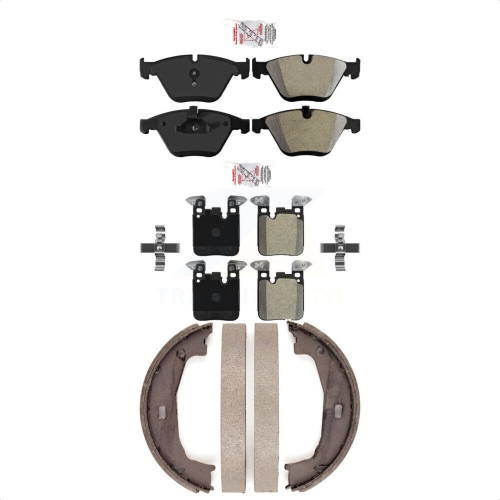 Front Rear Semi-Metallic Disc Brake Pads Kit For BMW 328i With 345mm Diameter Rotor KNN-101023