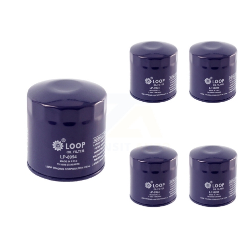 LOOP  Engine Oil Filter (5 Pack) for Audi A4 Quattro Volkswagen Passat A6 Allroad S4 Cabriolet Klo-100082