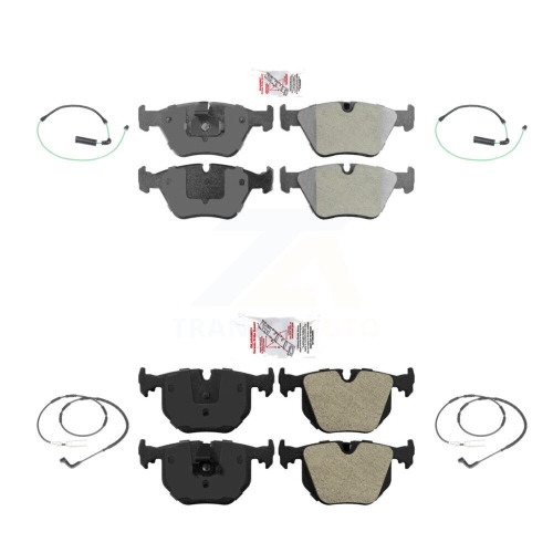 AMERIBRAKES  Front Rear Ceramic Disc Brake Pads And Wear Sensors Kit for 2005 Bmw 330Xi 3.0L Knw-100243