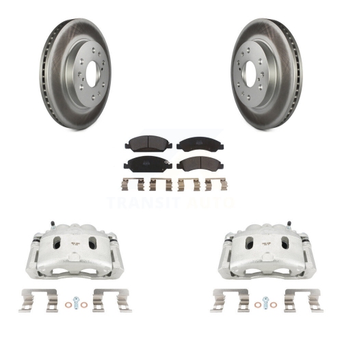 TRANSIT AUTO  Front Brake Caliper Coat Rotor Semi-Metallic Pad Kit for Chevrolet Gmc Silverado 1500 Xl Kcg-100652P