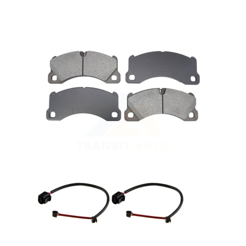 Front Semi-Metallic Disc Brake Pads And Wear Sensors Kit For Porsche Cayenne KSW-100757