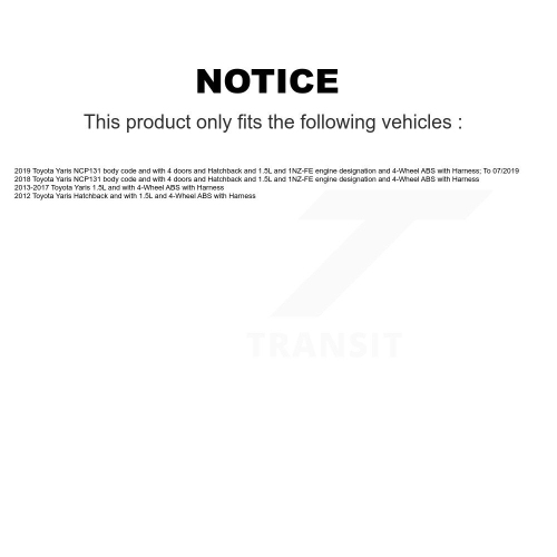 ABS Wheel Speed Sensor SEN-2ABS0903 For Toyota Yaris R