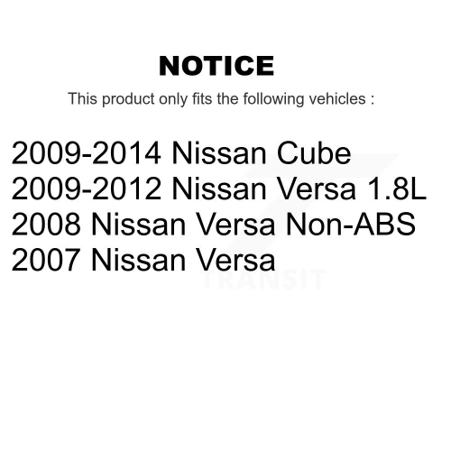 Front Disc Brake Caliper Coated Rotors And Semi-Metallic Pads Kit For Nissan Versa Cube KCG-100479P