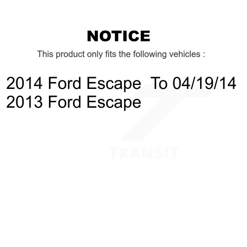 Amortisseur avant droit complet et trousse de liaison TQ pour Ford Escape KSS-104875 2013-2019