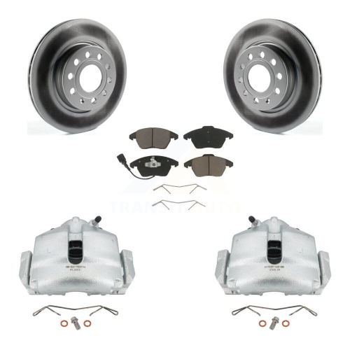 Ensemble de disque d'étrier de frein avant et de plaquette en céramique pour Volkswagen GTI Audi A3 Quattro KCG-100641C